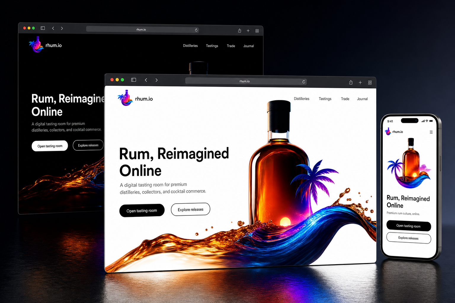 rhum.io website concept preview
