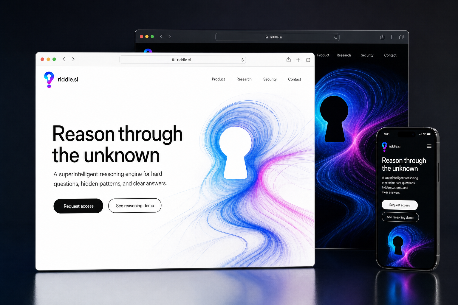 riddle.si website concept preview enlarged