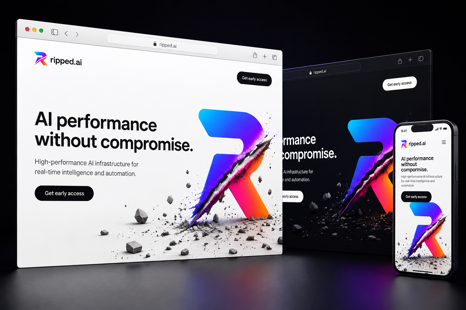 ripped.ai website concept preview