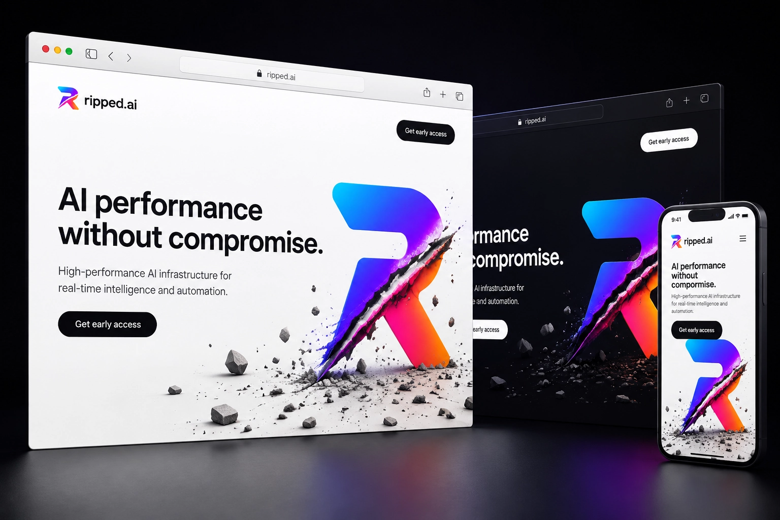 ripped.ai website concept preview