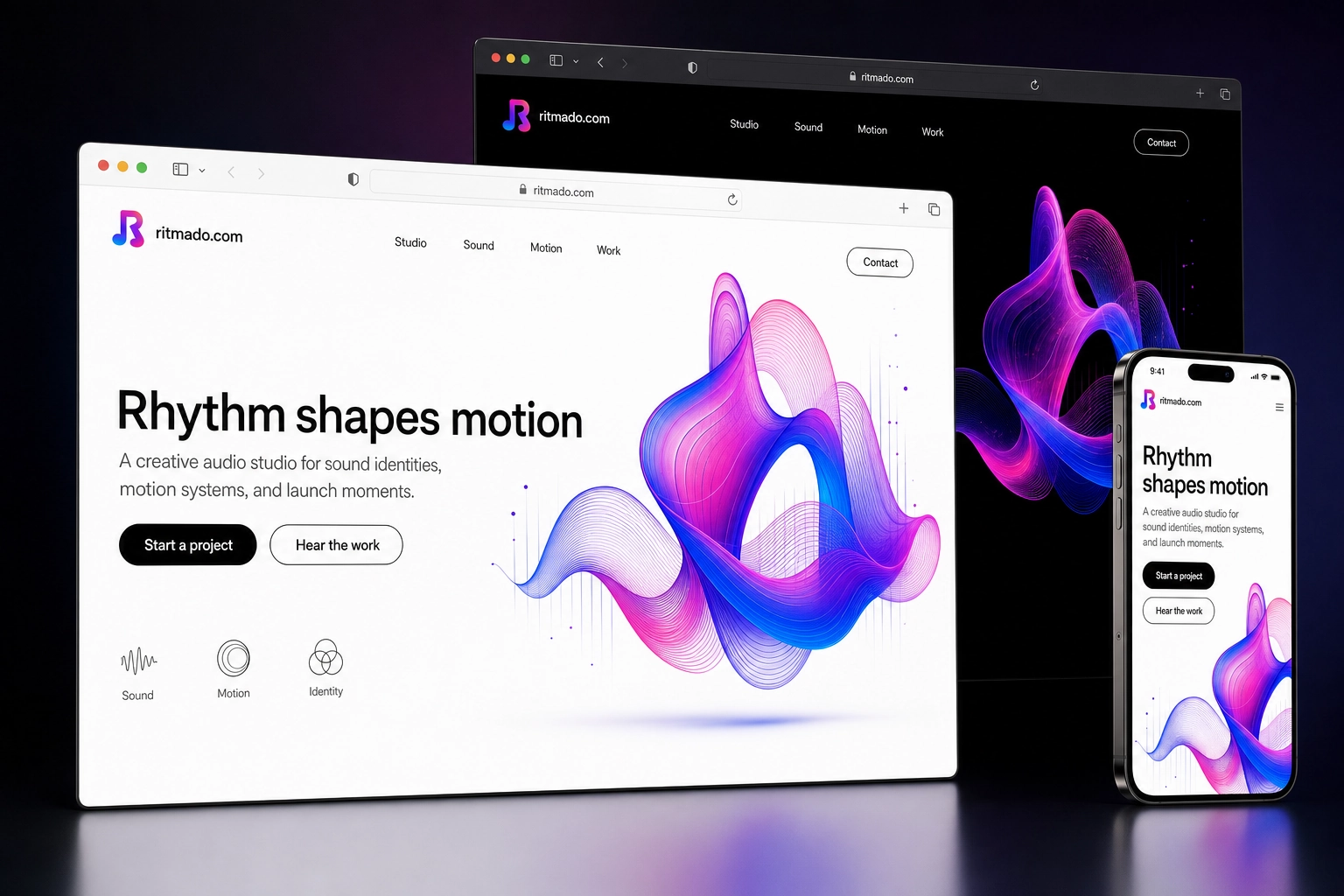 ritmado.com website concept preview