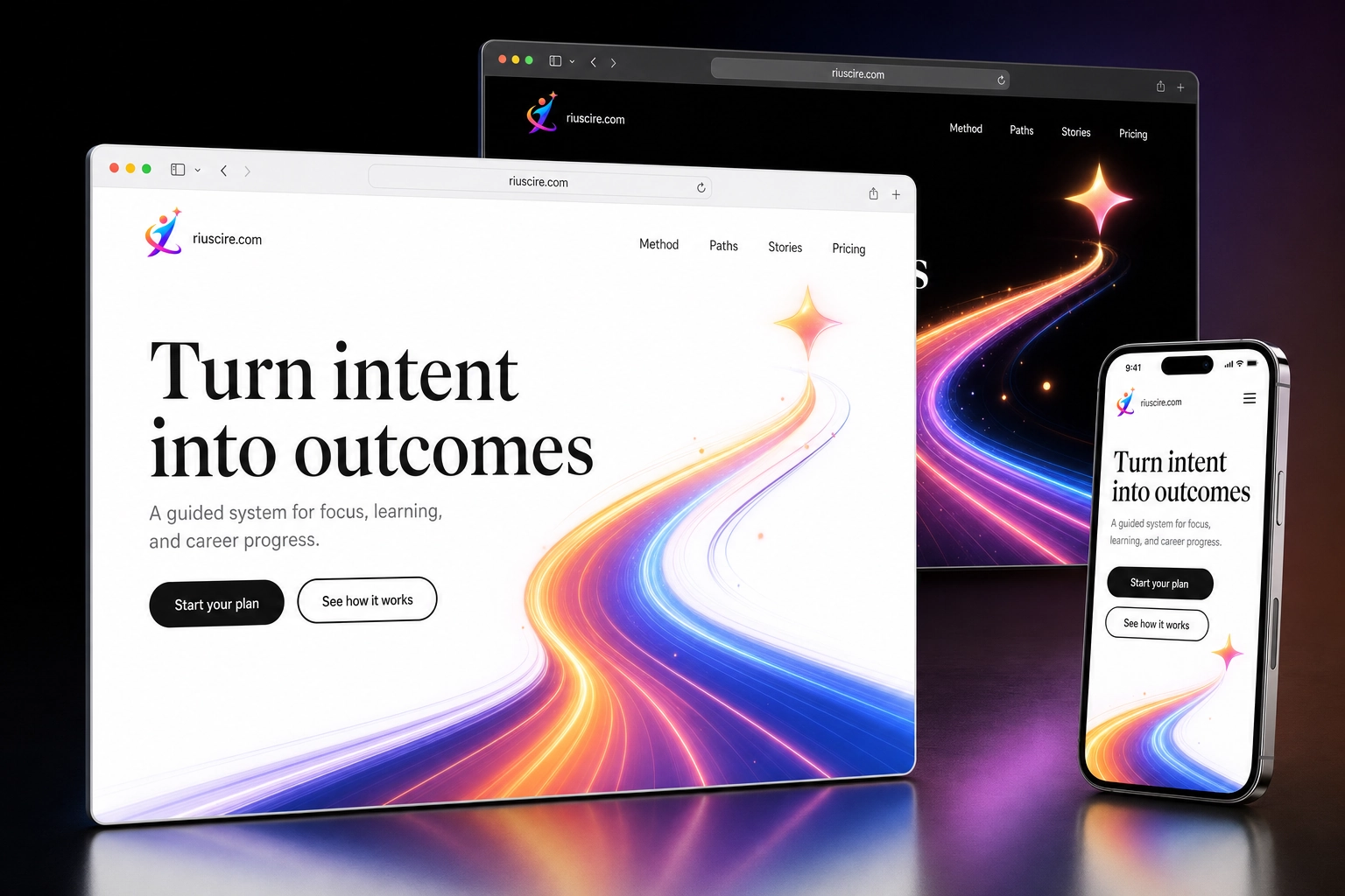 riuscire.com website concept preview