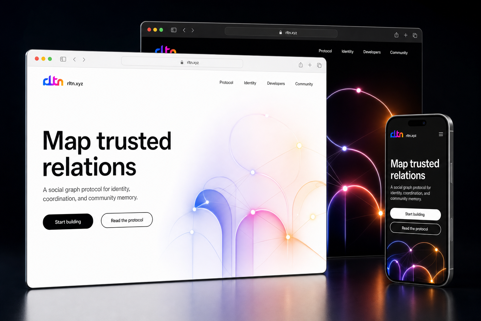 rltn.xyz website concept preview enlarged