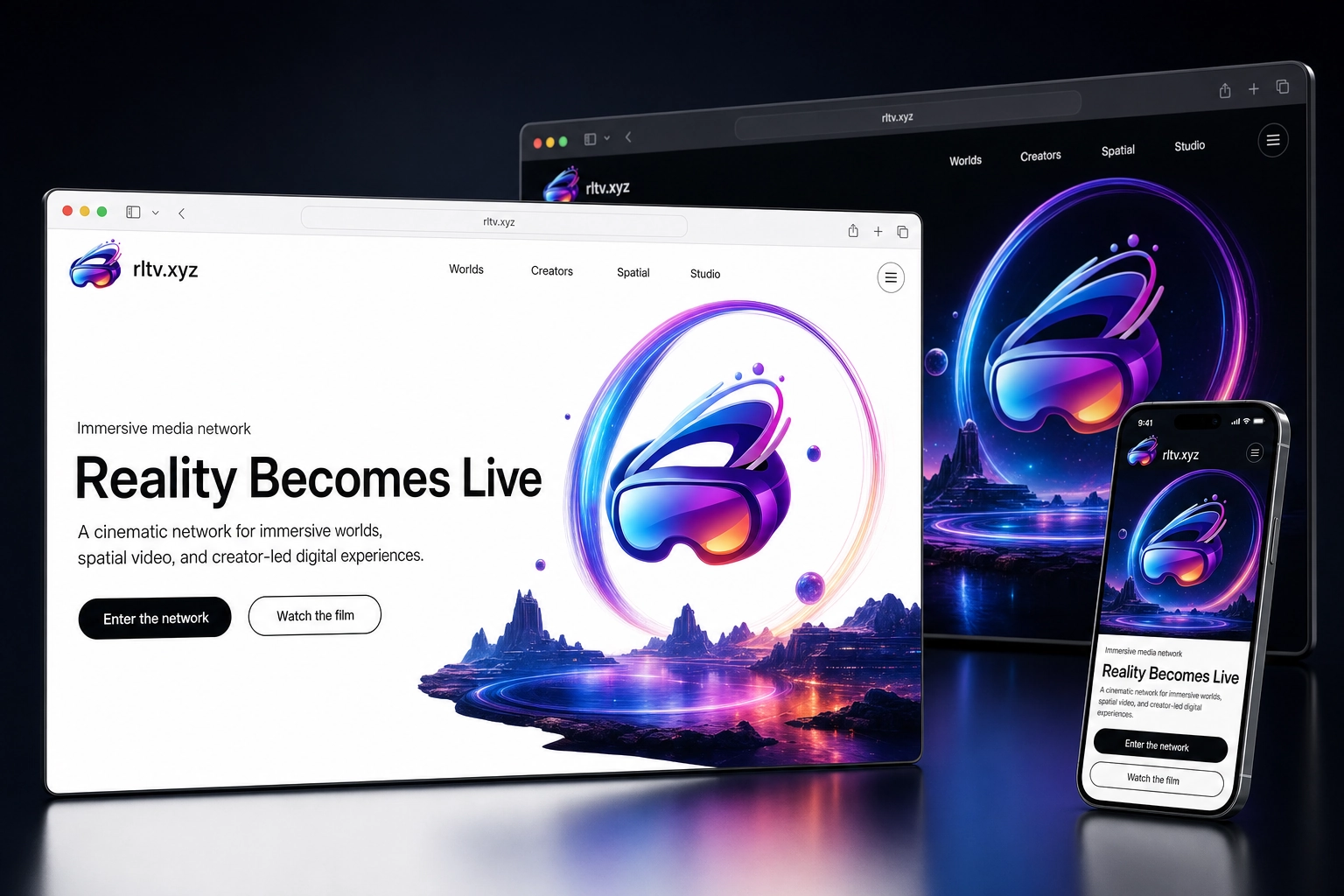 rltv.xyz website concept preview