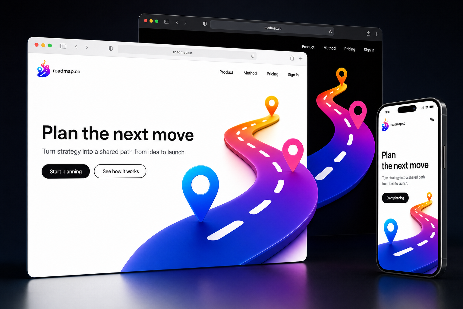 roadmap.cc website concept preview