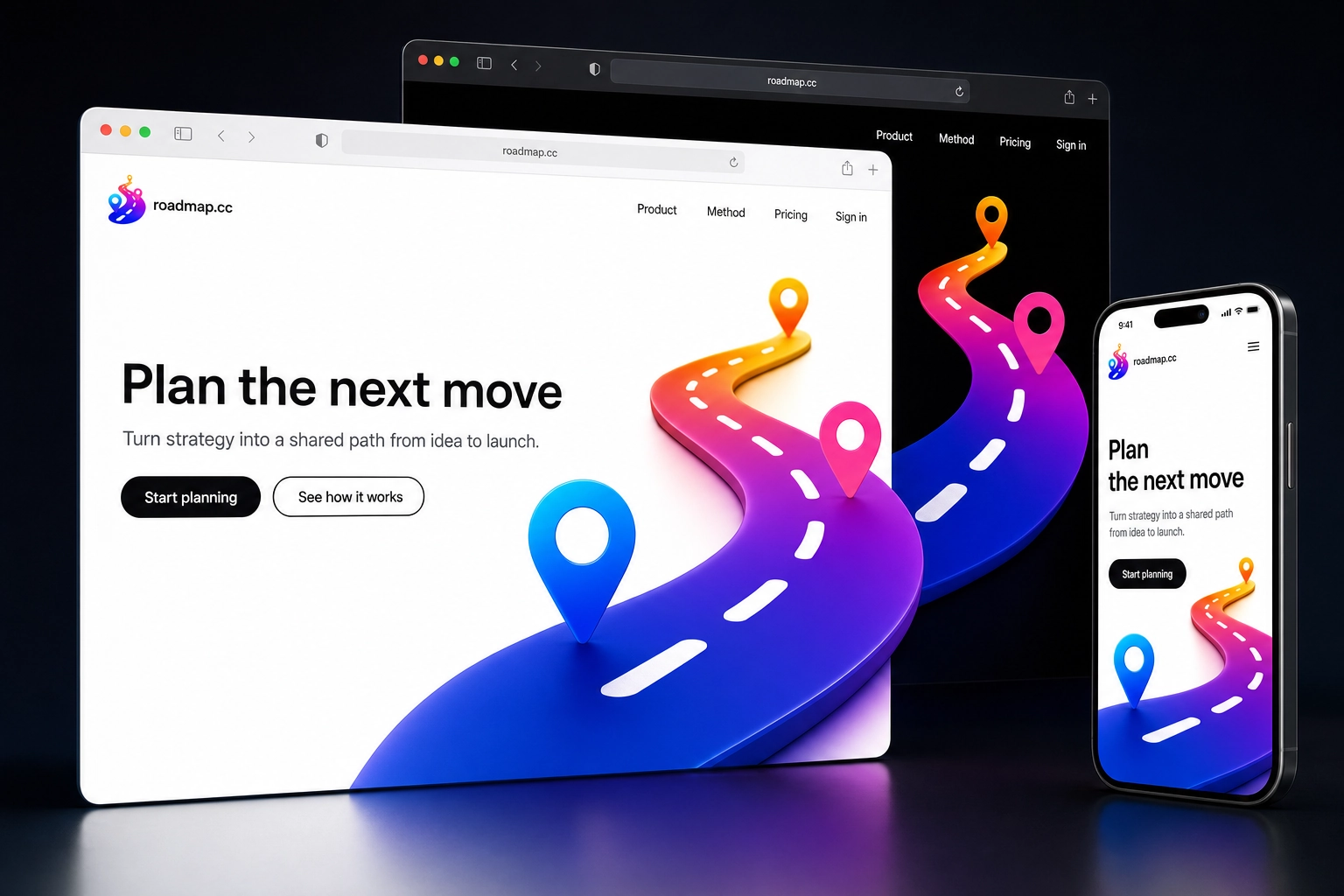 roadmap.cc website concept preview