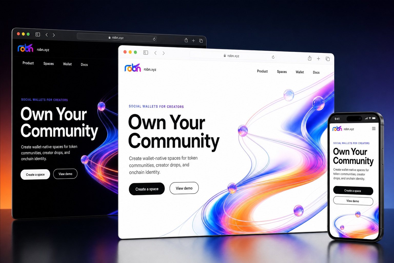 robn.xyz website concept preview enlarged