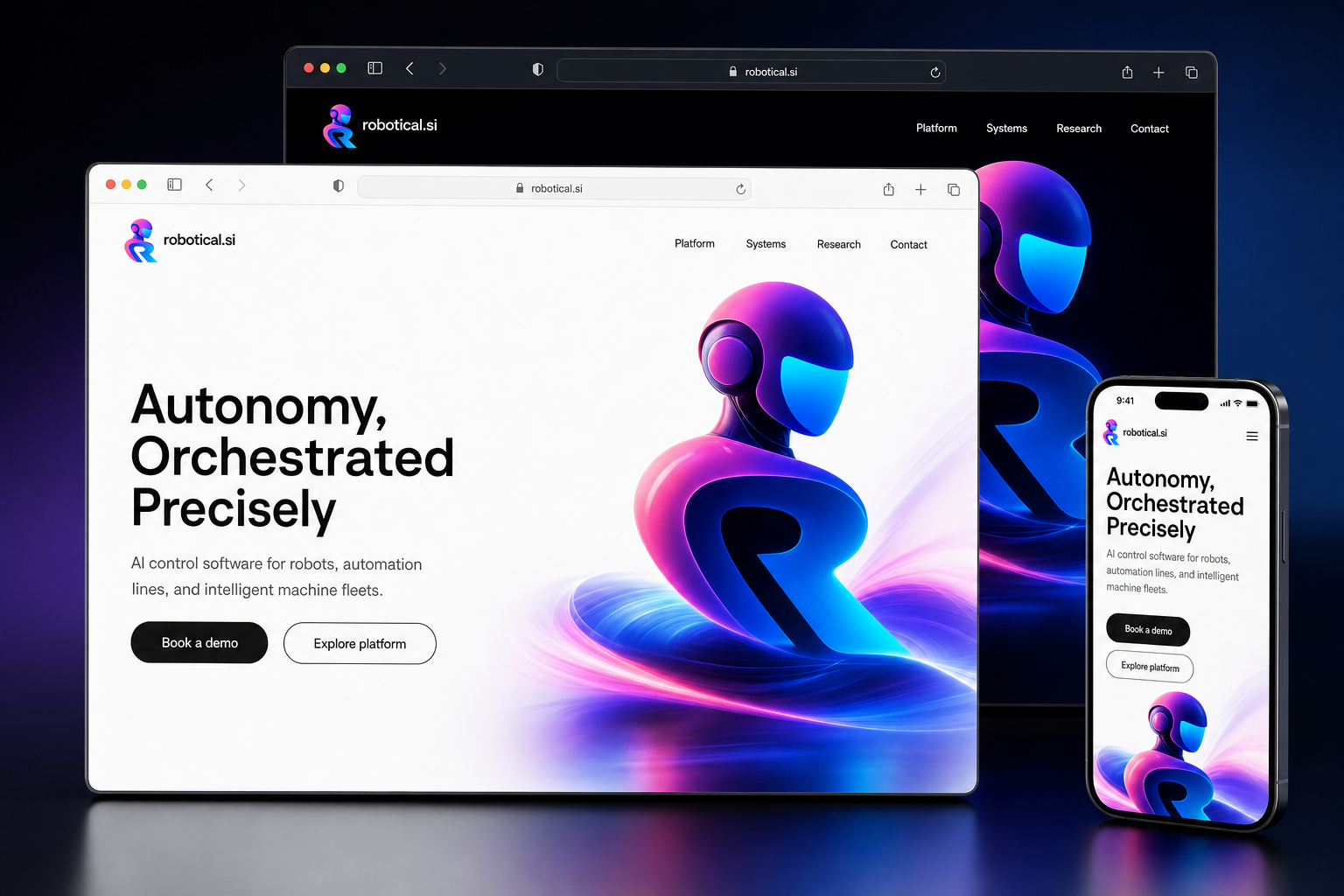 robotical.si website concept preview