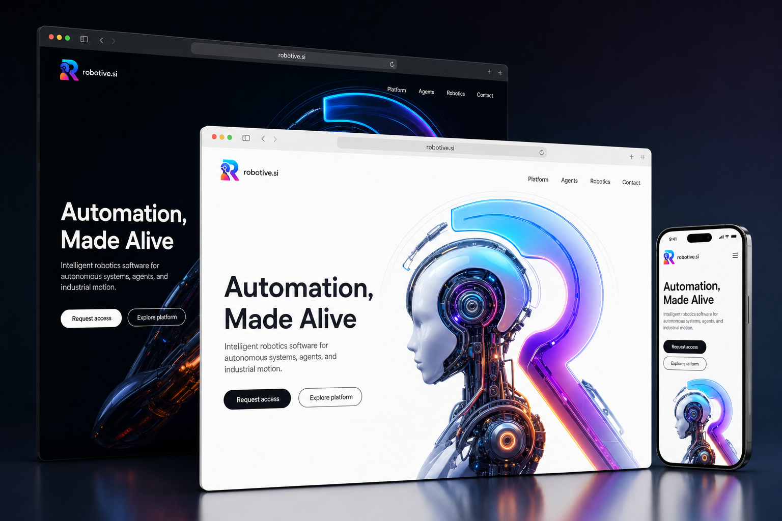 robotive.si website concept preview