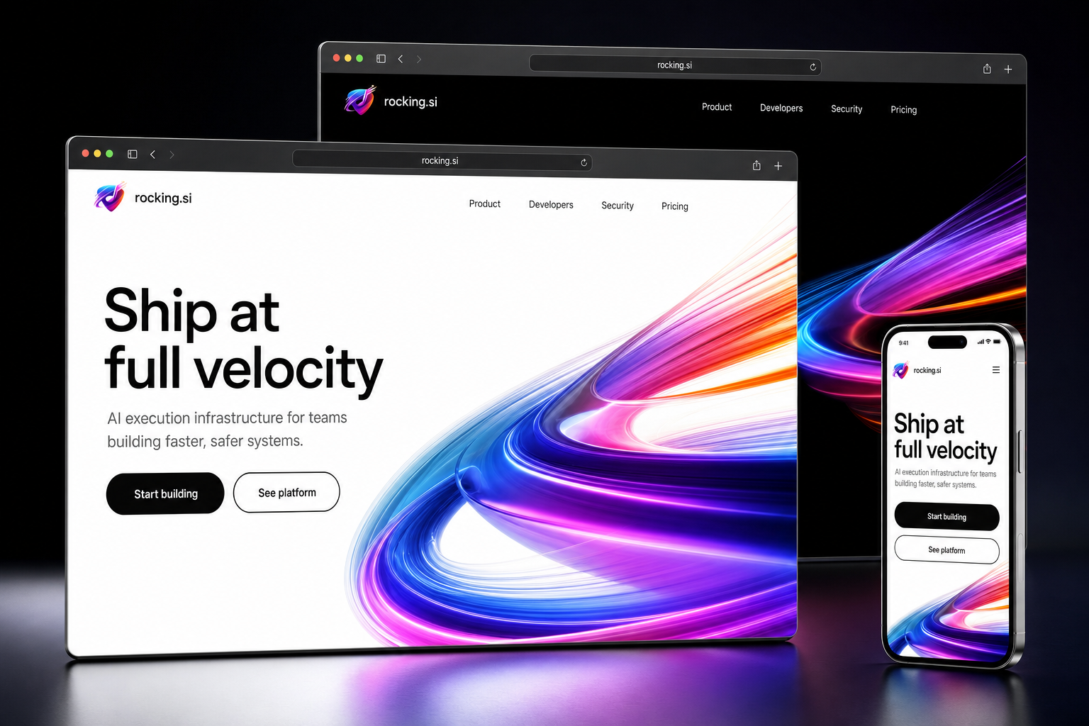 rocking.si website concept preview