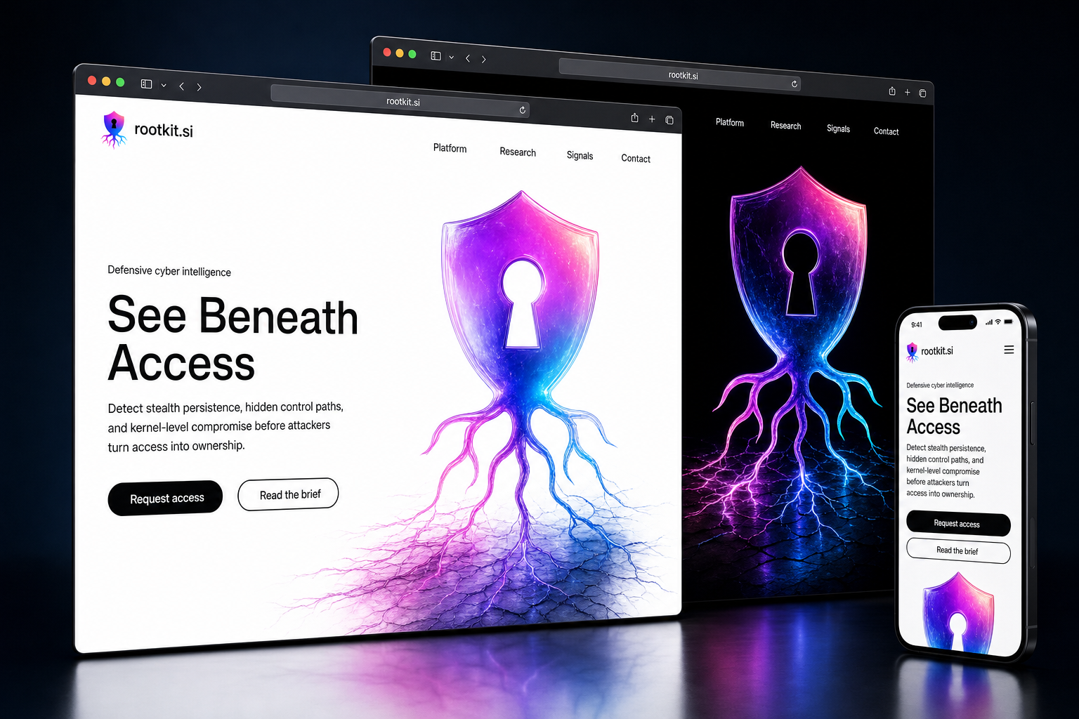 rootkit.si website concept preview