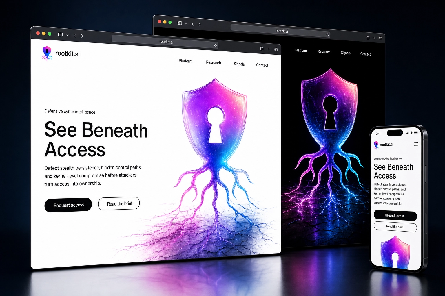 rootkit.si website concept preview