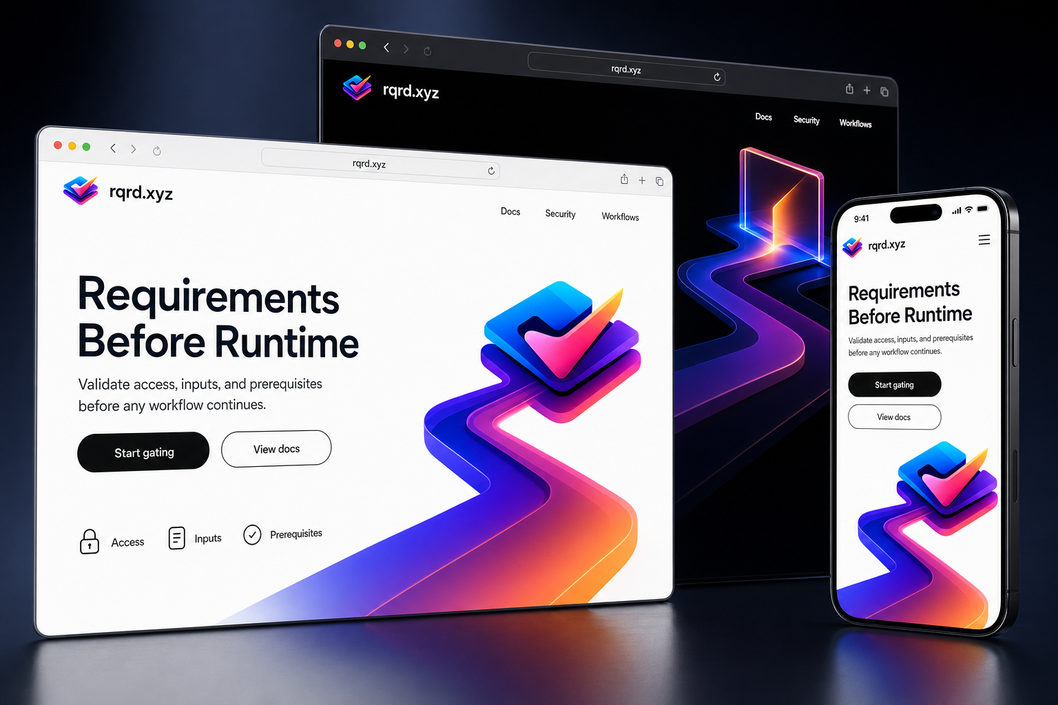 rqrd.xyz website concept preview