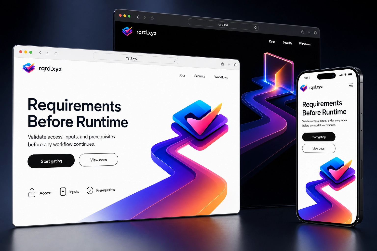 rqrd.xyz website concept preview