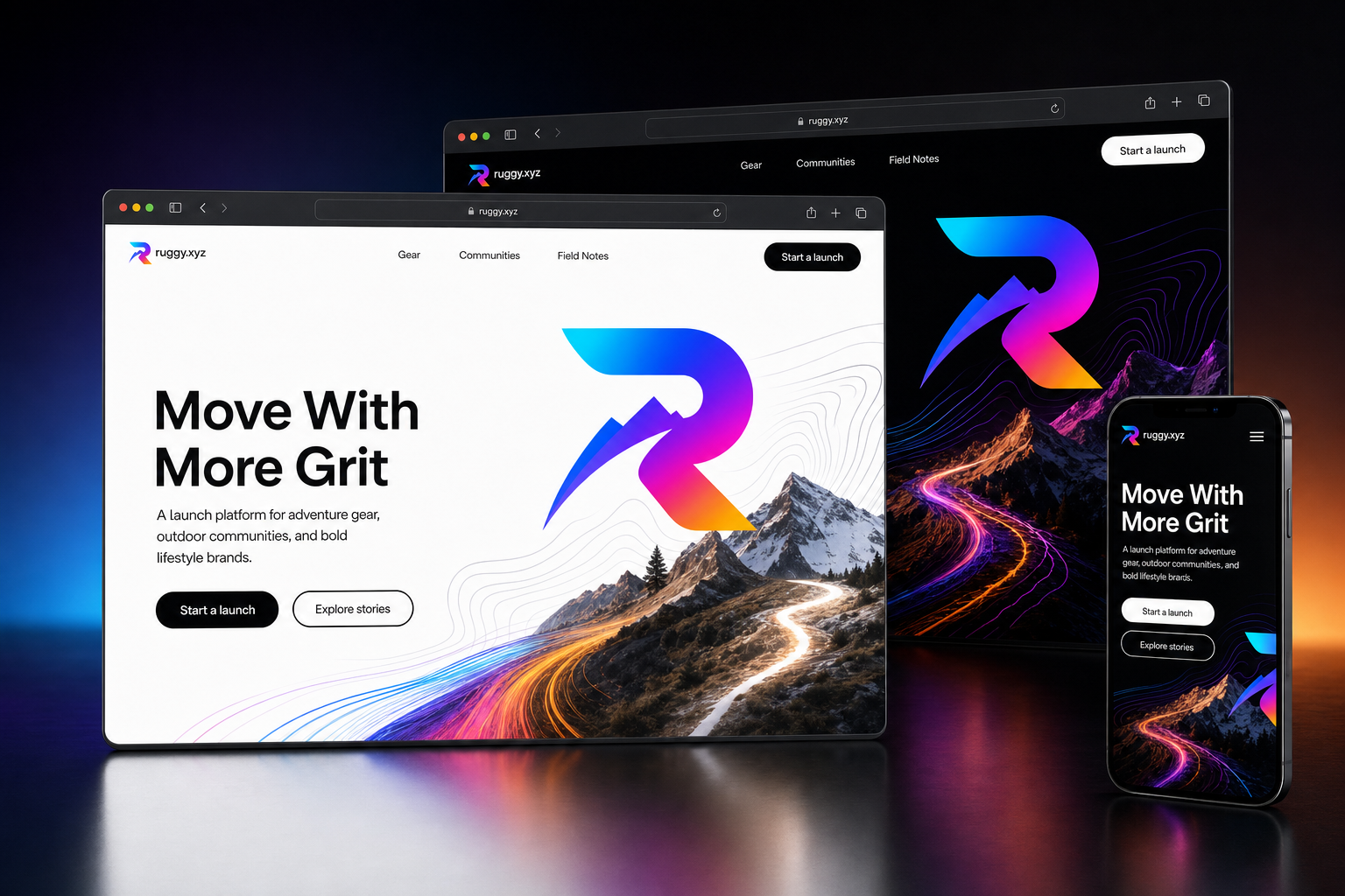 ruggy.xyz website concept preview