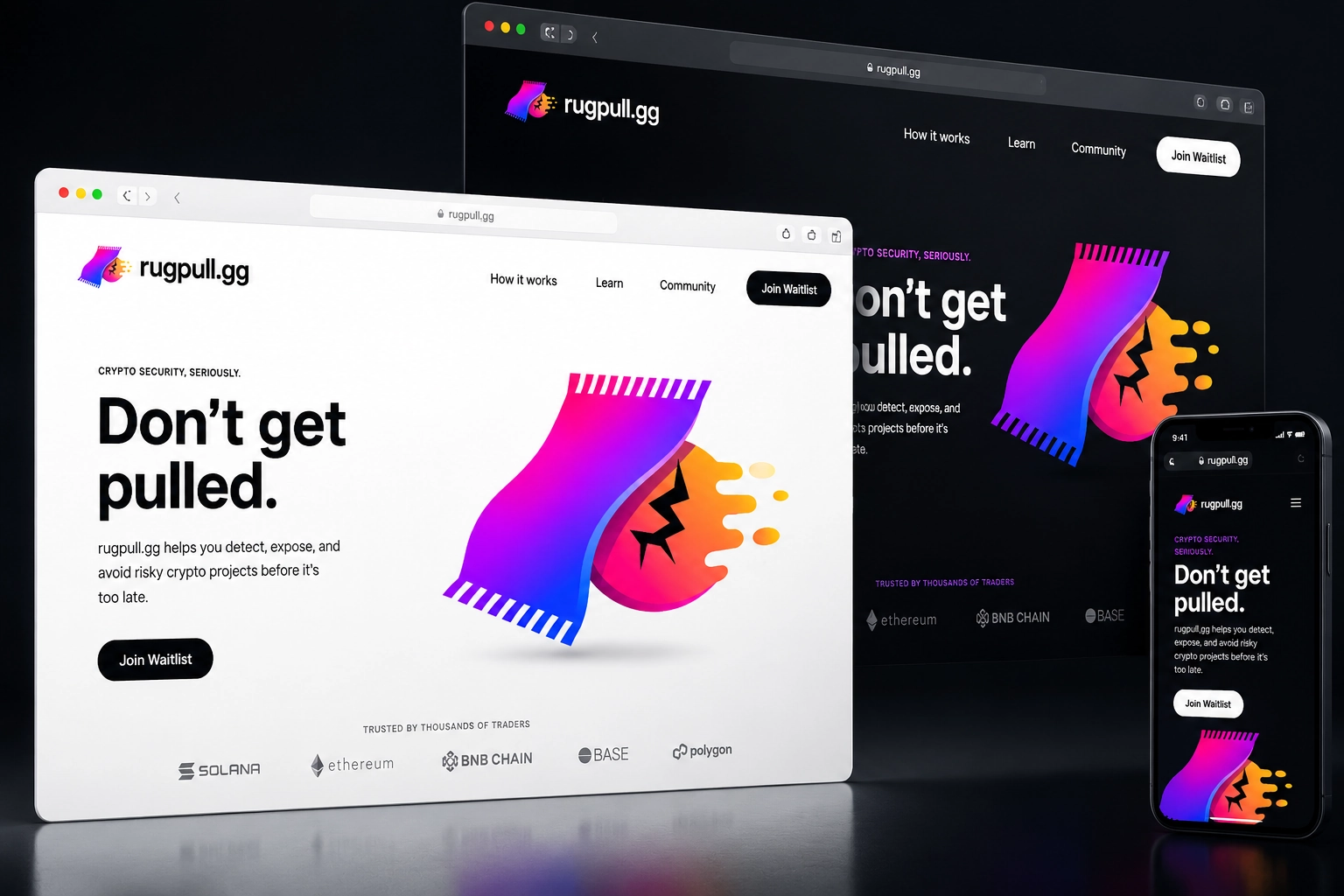 rugpull.gg website concept preview
