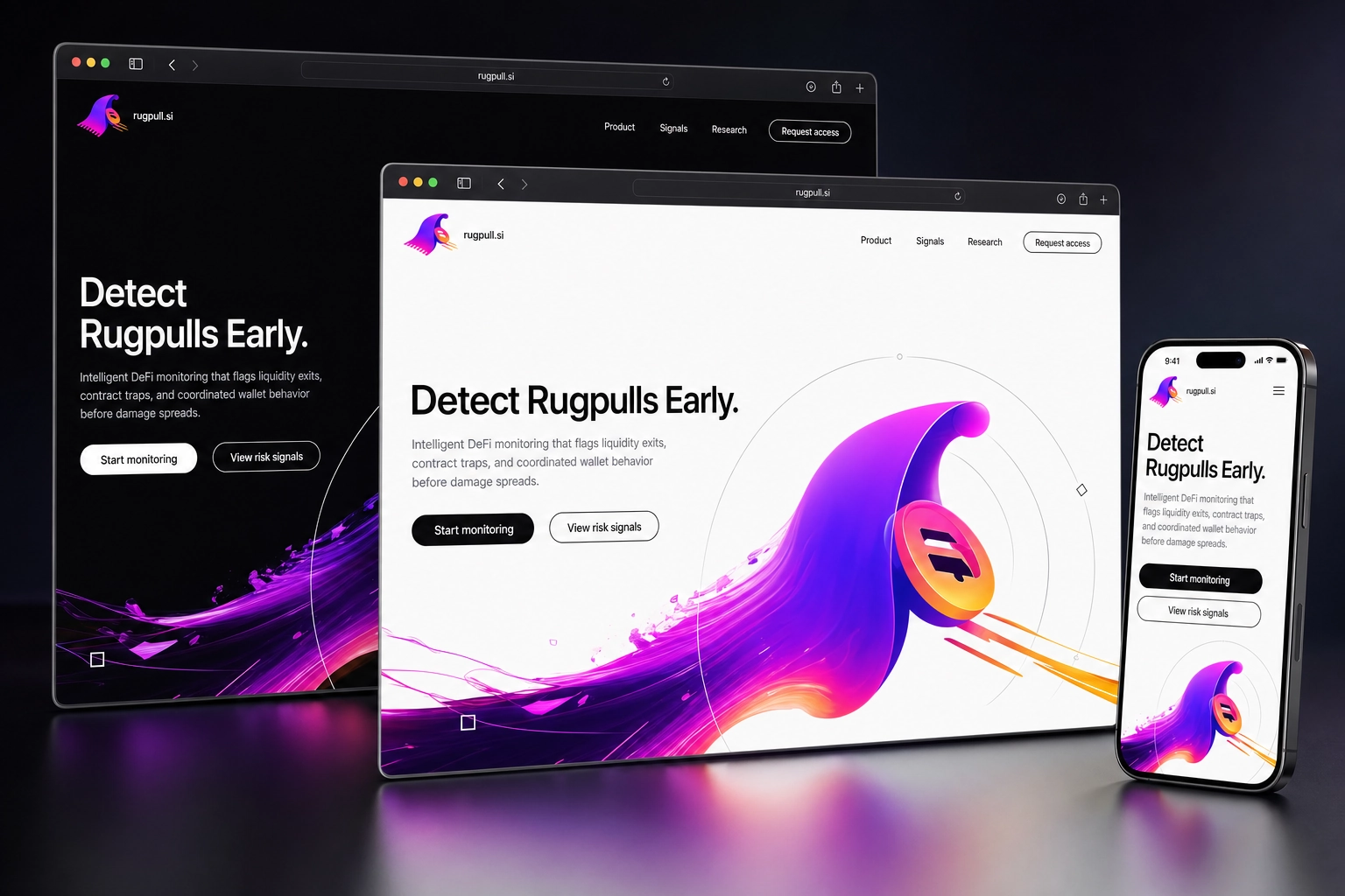 rugpull.si website concept preview