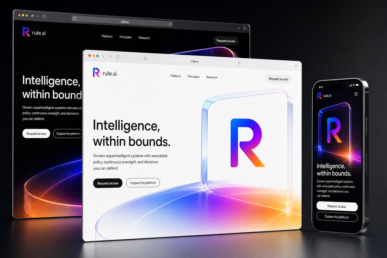 rule.si website concept preview