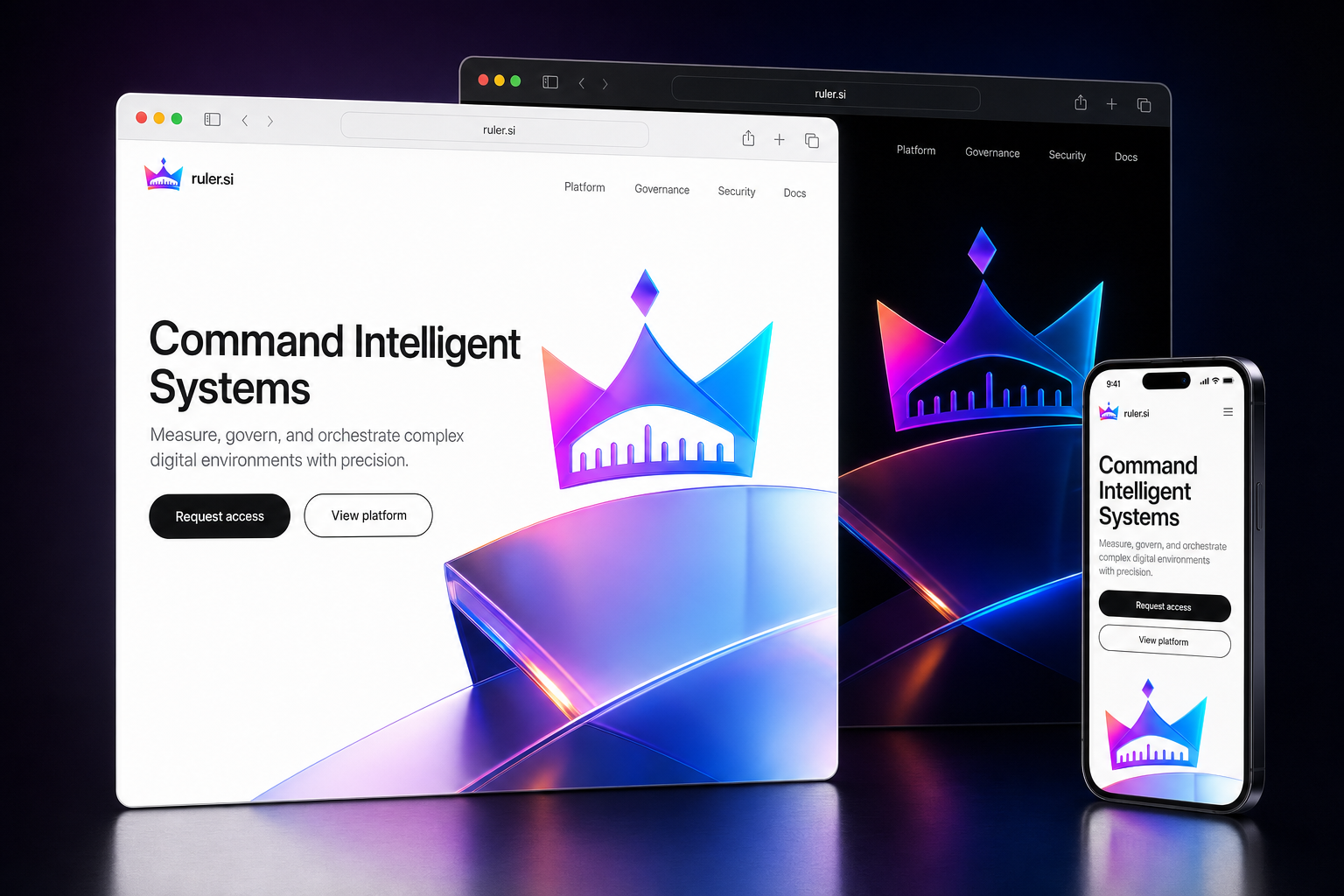 ruler.si website concept preview