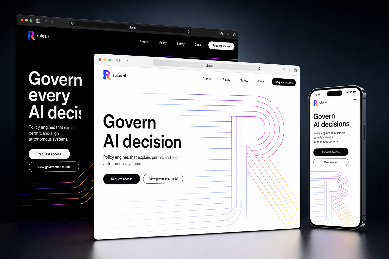 rules.si website concept preview