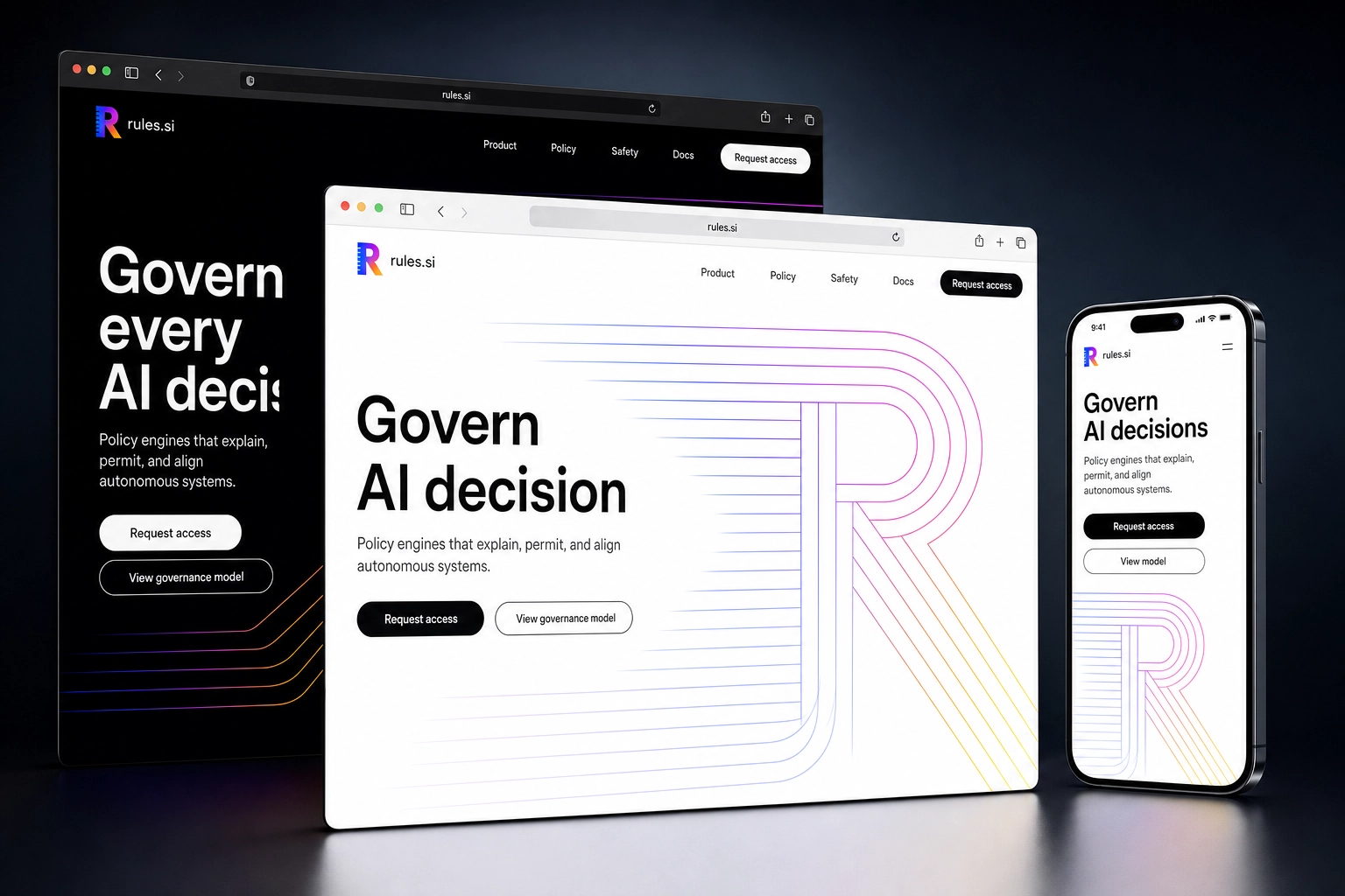 rules.si website concept preview