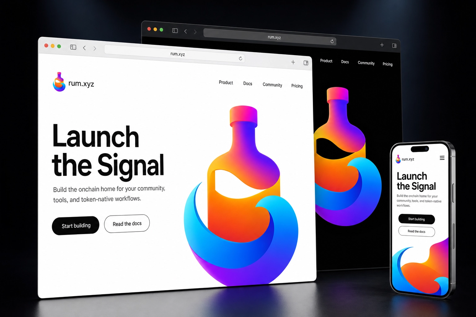 rum.xyz website concept preview