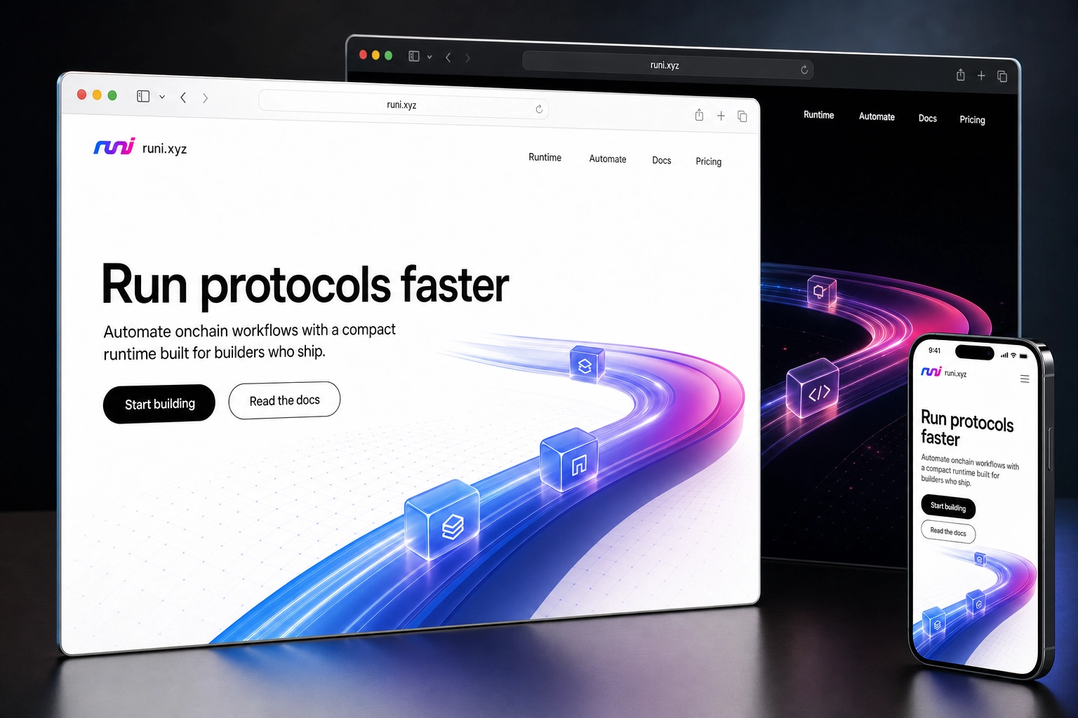 runi.xyz website concept preview