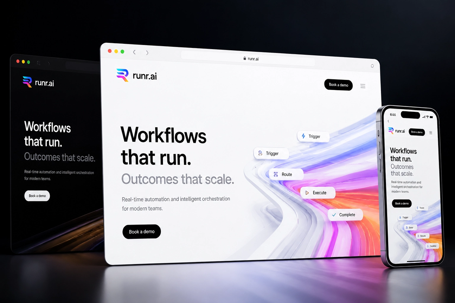 runr.ai website concept preview