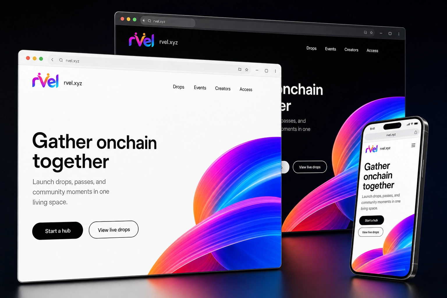 rvel.xyz website concept preview