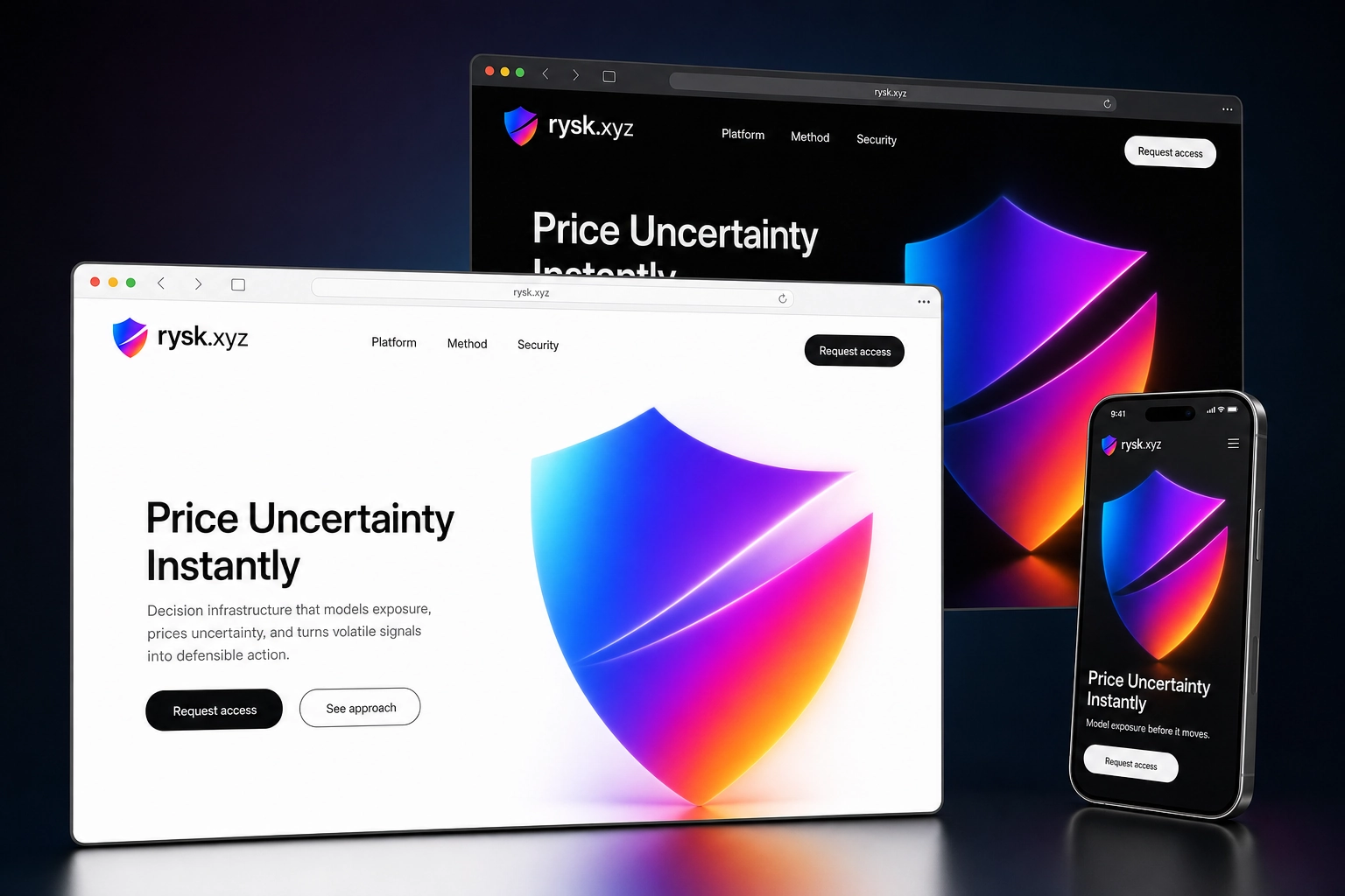 rysk.xyz website concept preview
