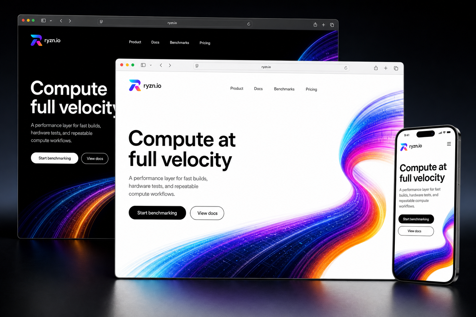 ryzn.io website concept preview