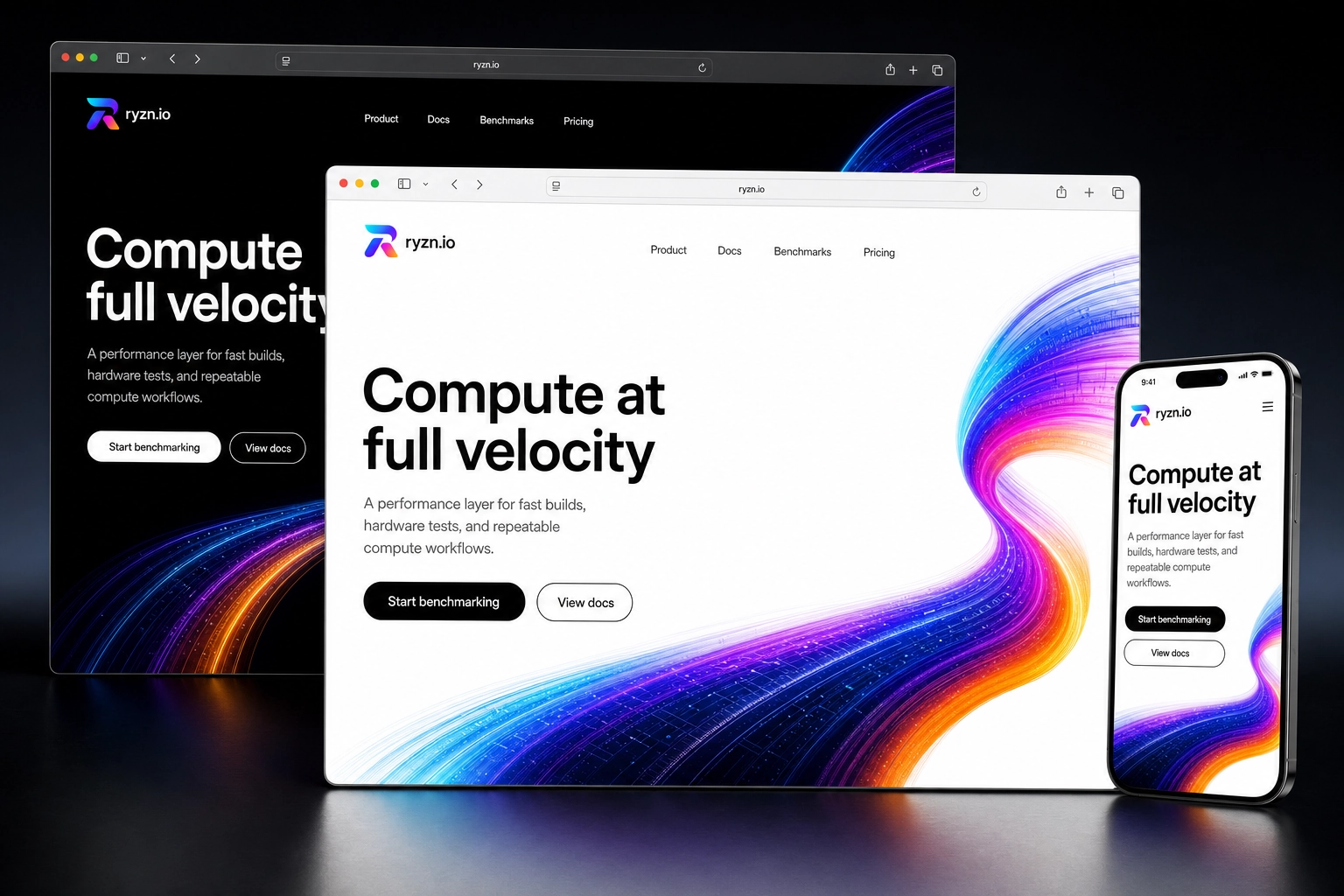 ryzn.io website concept preview