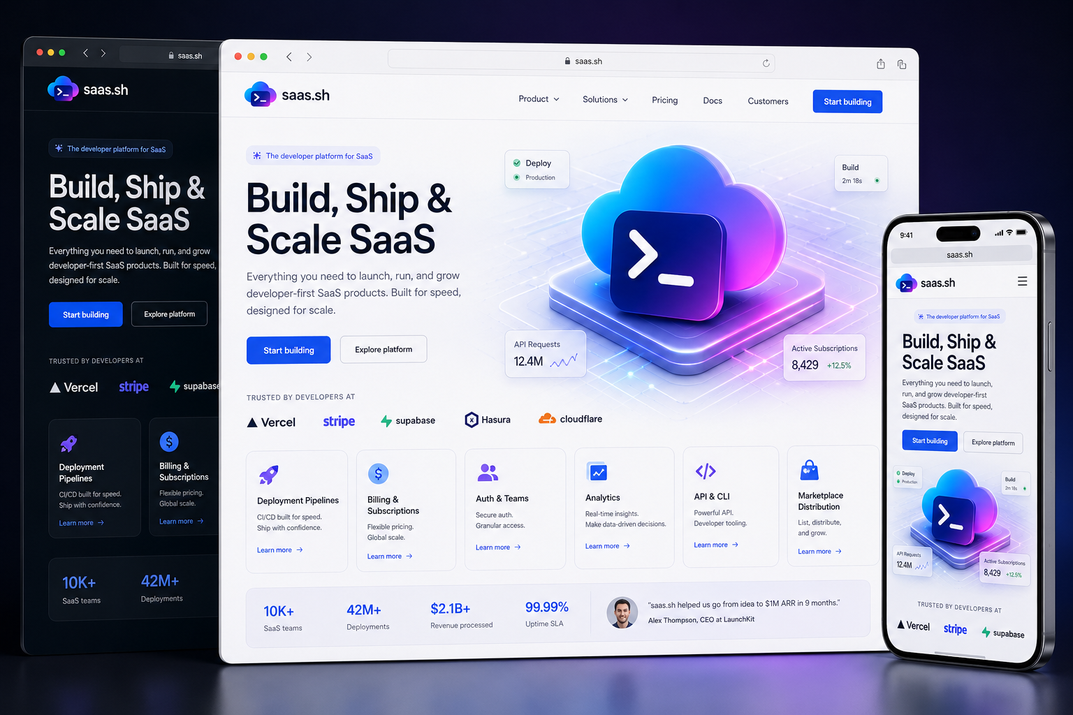 saas.sh website concept preview