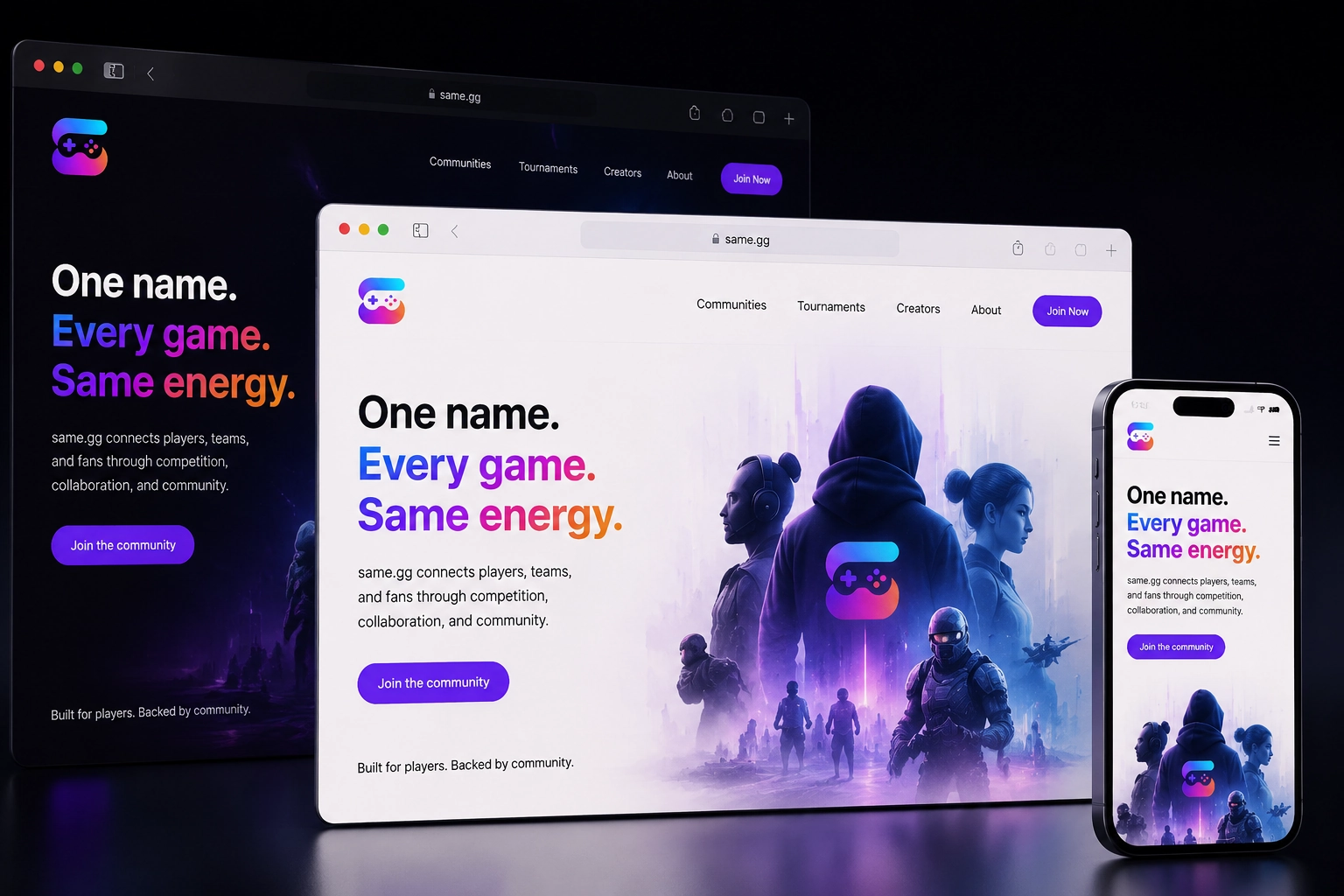 same.gg website concept preview