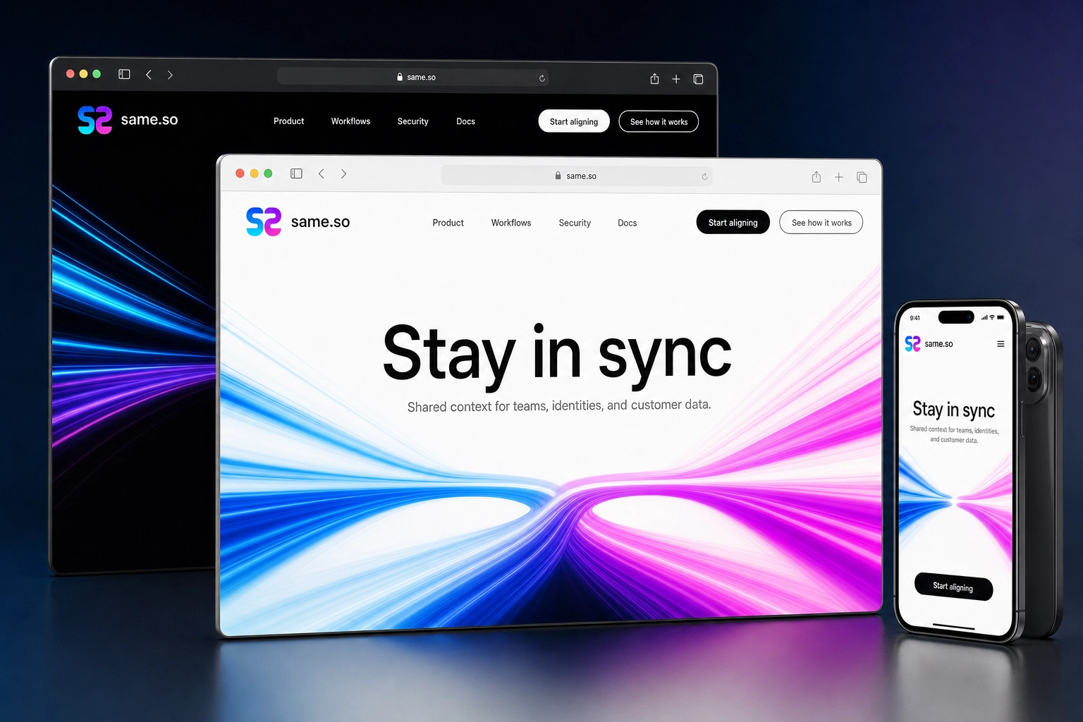 same.so website concept preview
