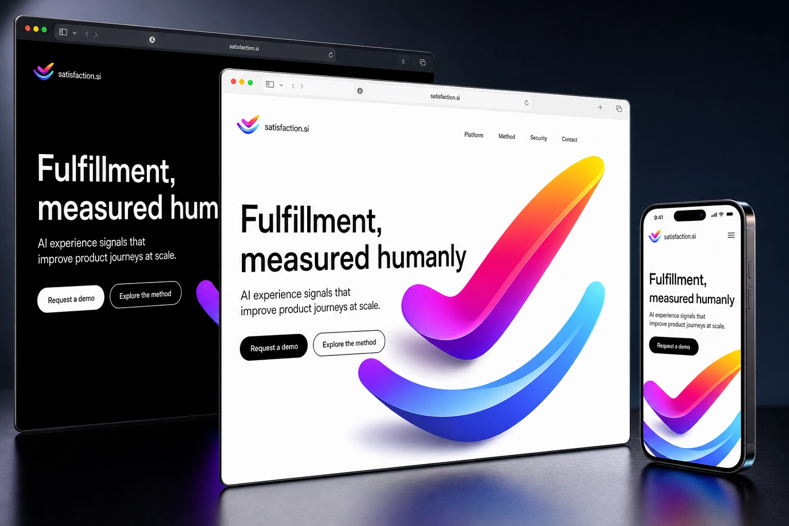 satisfaction.si website concept preview