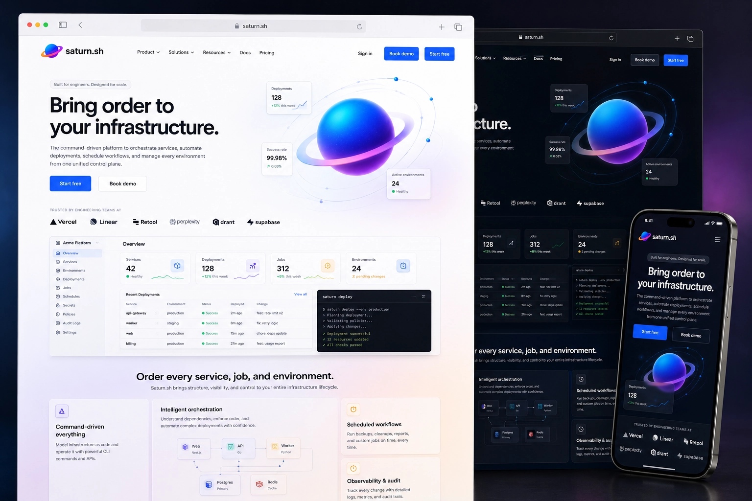 saturn.sh website concept preview