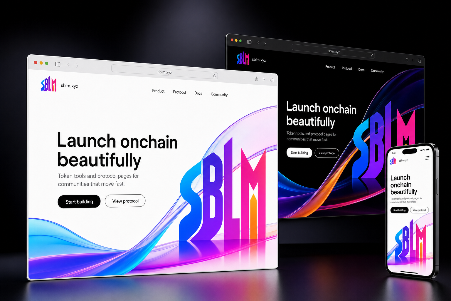 sblm.xyz website concept preview enlarged