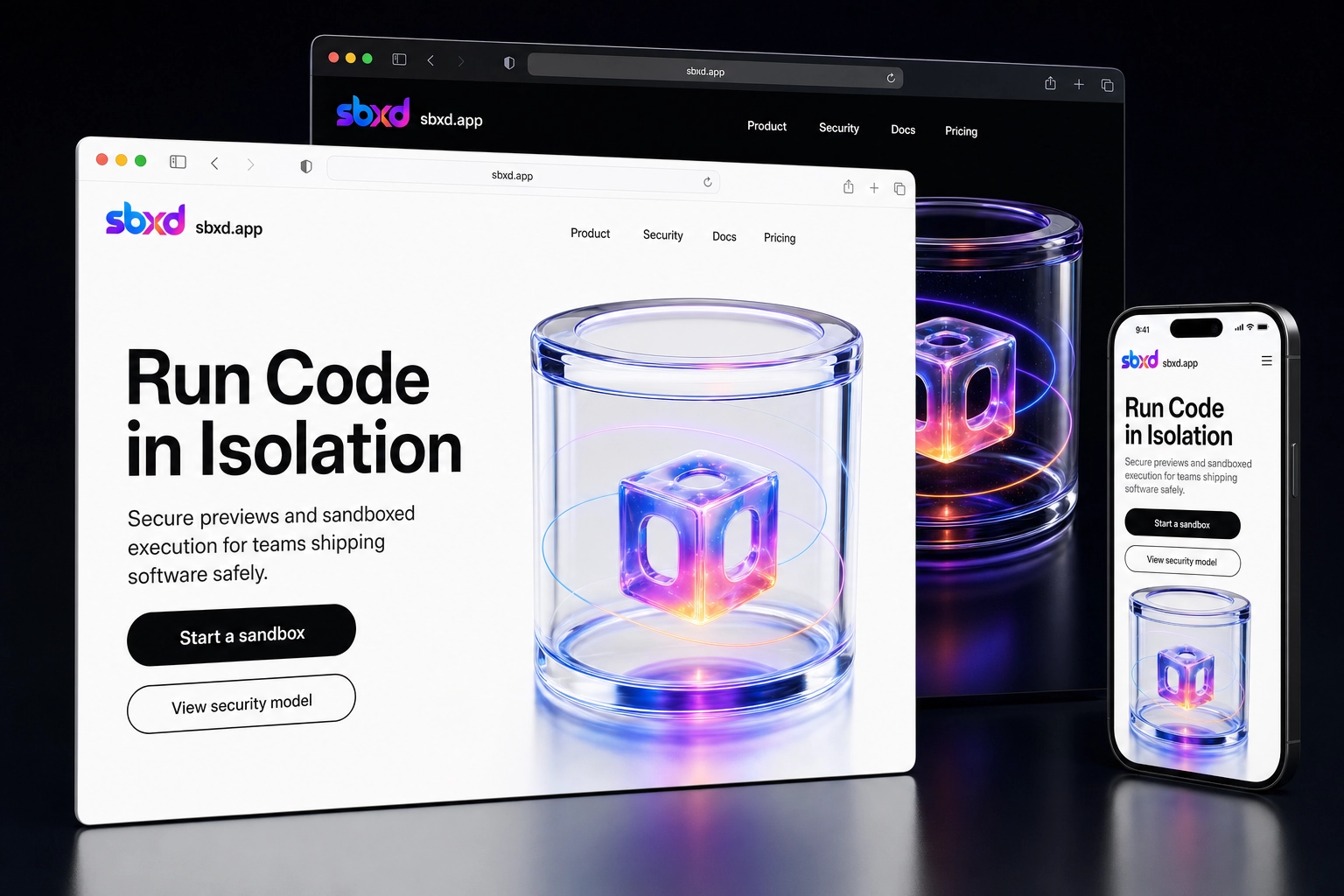 sbxd.app website concept preview
