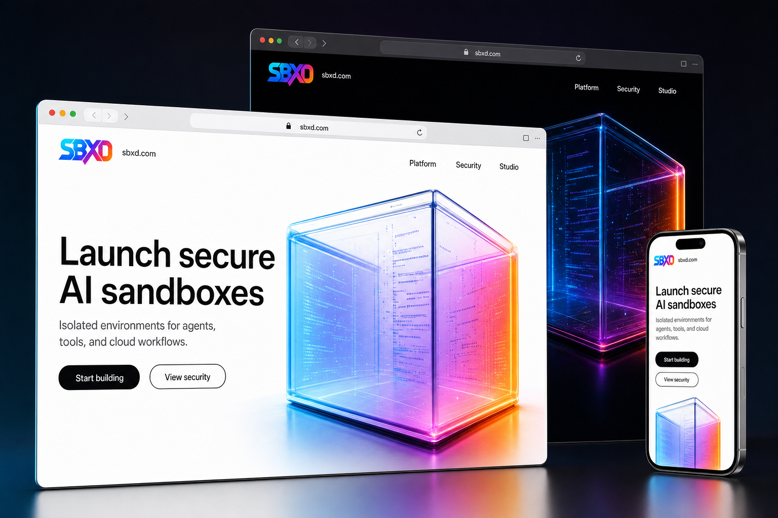 sbxd.com website concept preview enlarged