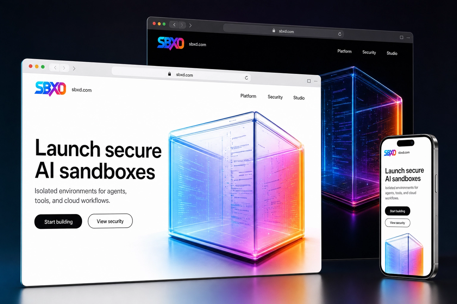 sbxd.com website concept preview