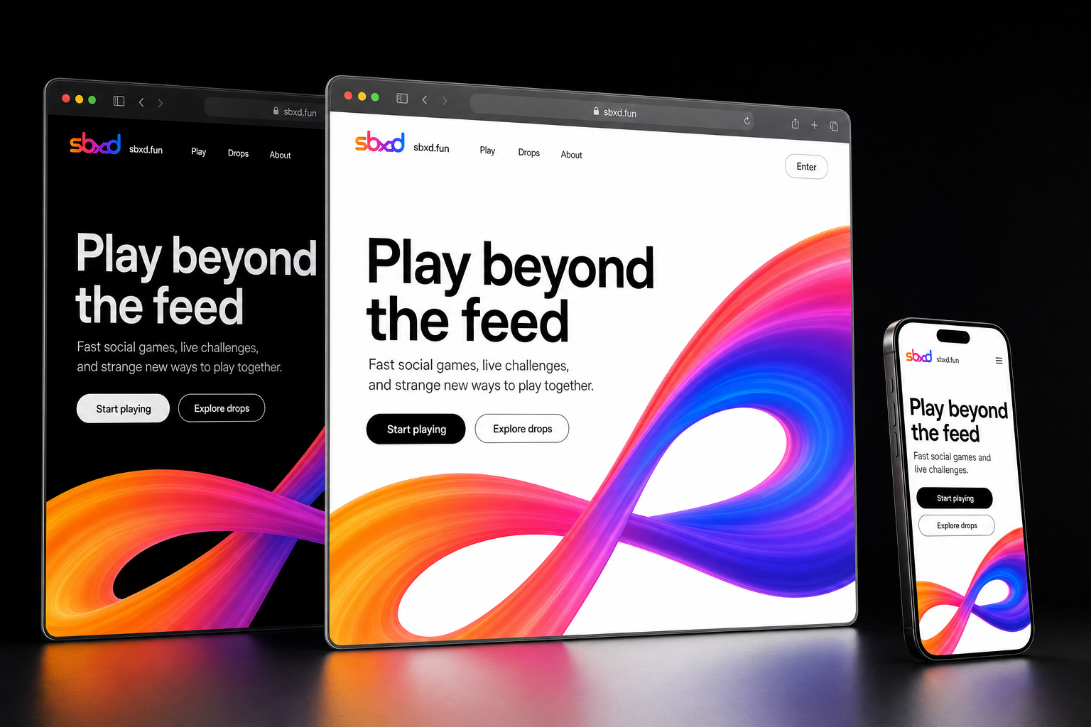 sbxd.fun website concept preview enlarged