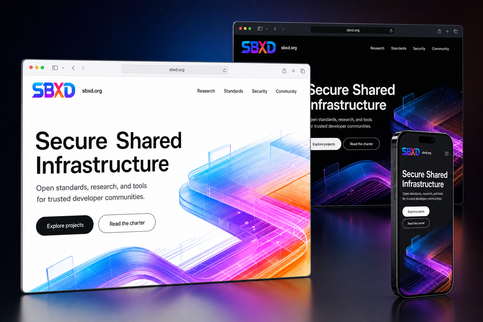sbxd.org website concept preview enlarged