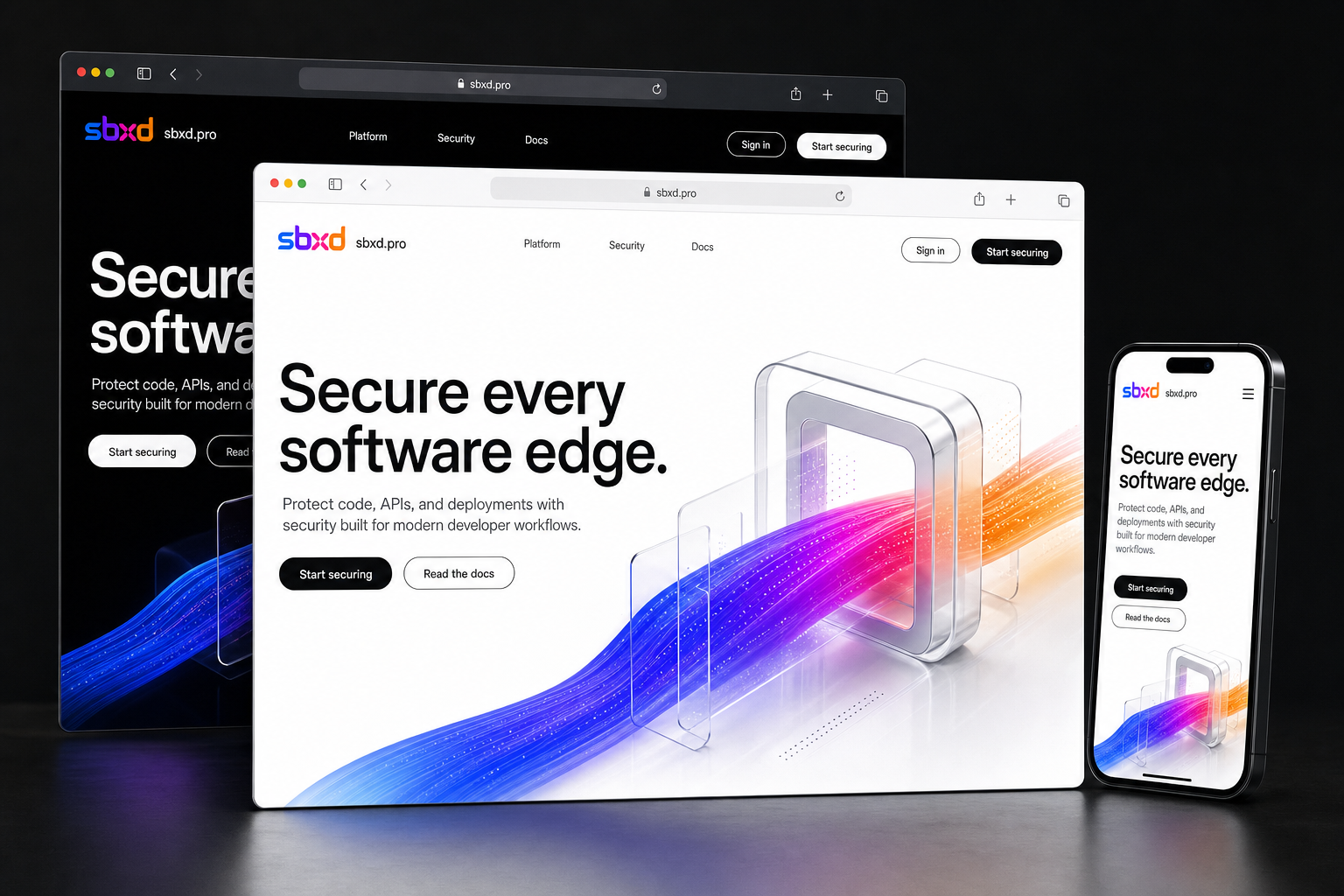 sbxd.pro website concept preview enlarged