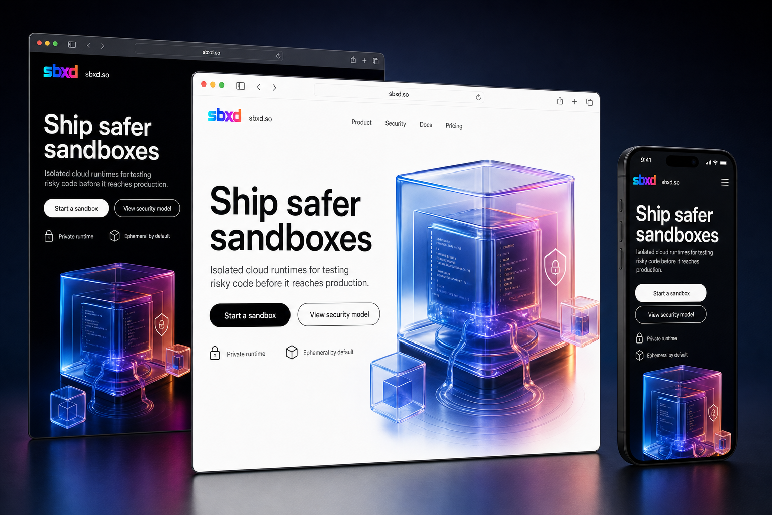 sbxd.so website concept preview enlarged