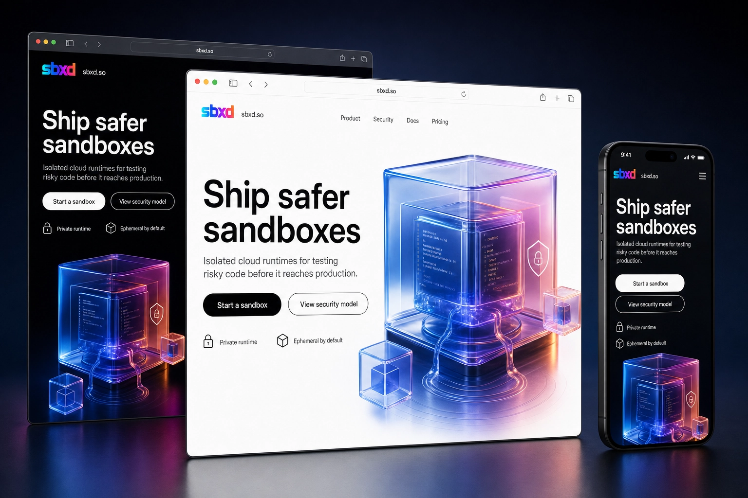 sbxd.so website concept preview