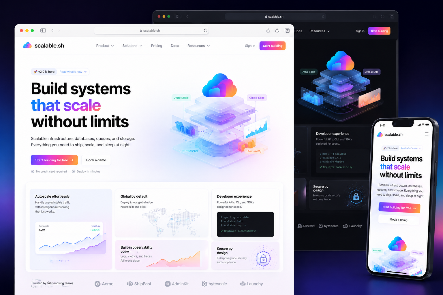 scalable.sh website concept preview