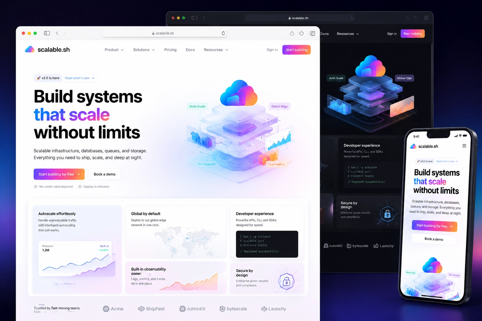scalable.sh website concept preview