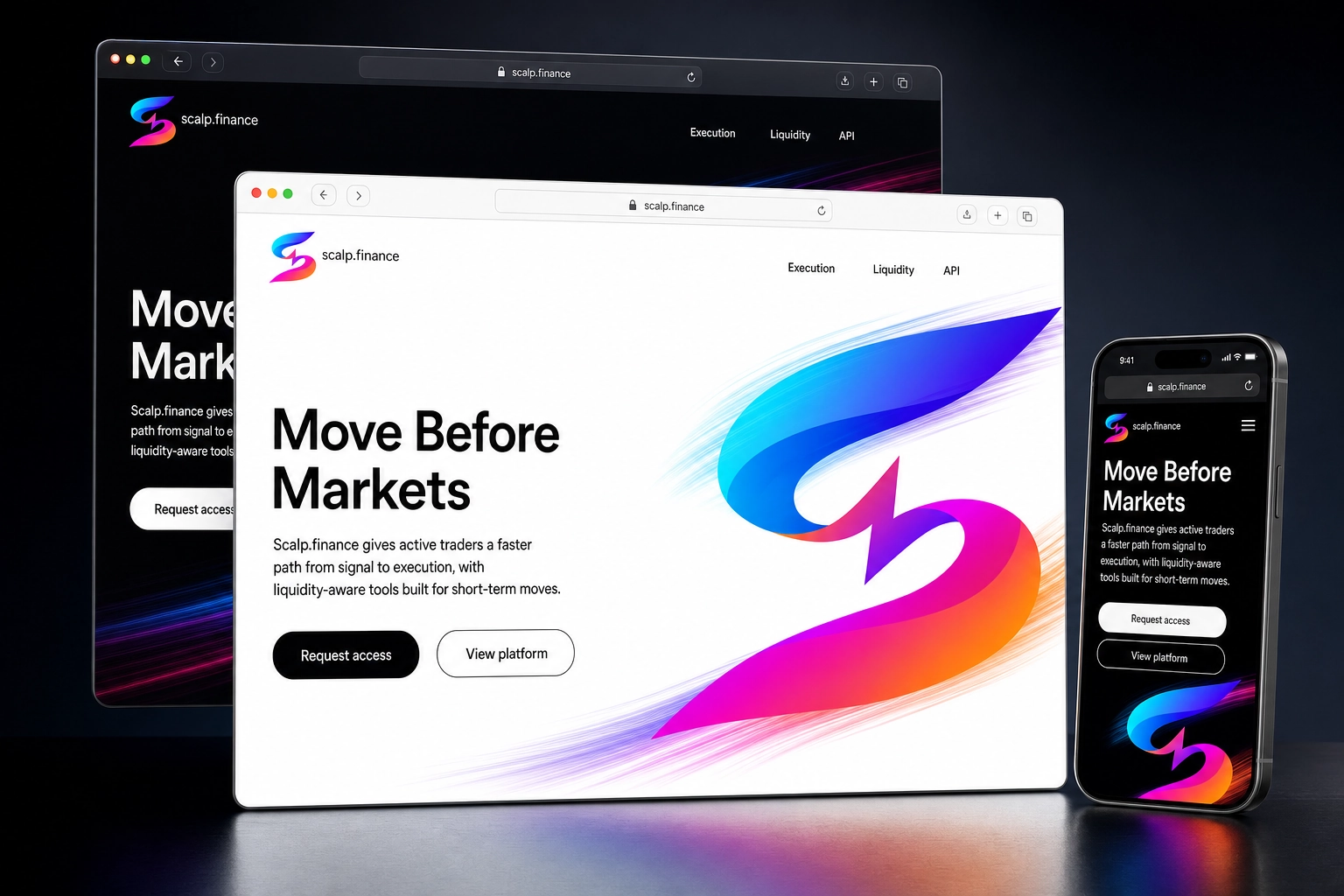 scalp.finance website concept preview