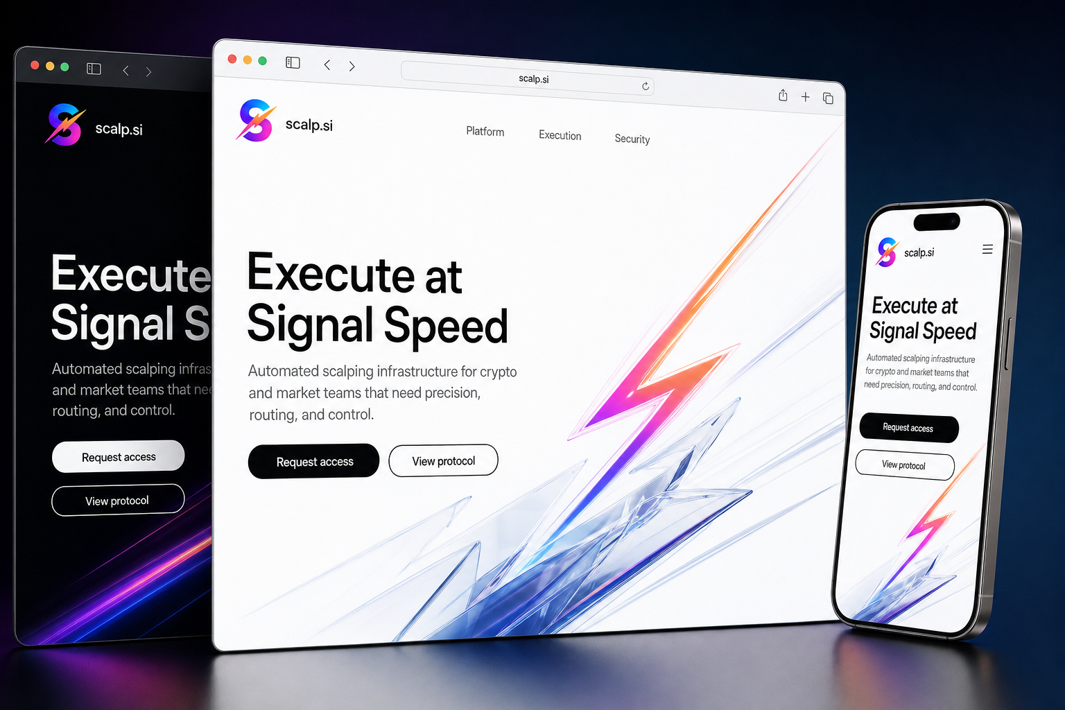 scalp.si website concept preview